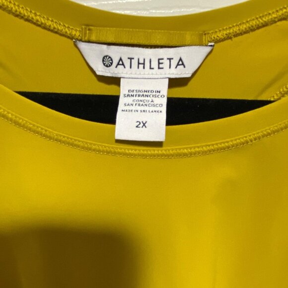 Athleta Ultimate Train Tank Oxidized Yellow Olive Women's Plus Size 2x - Picture 4 of 7